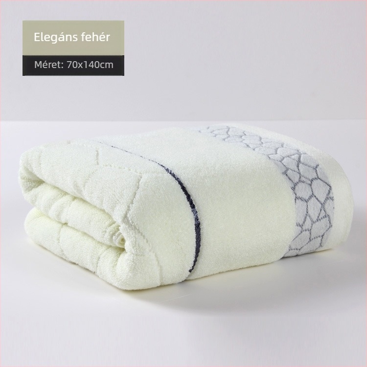 Pamut fürdőlepedő, vastag Jacquard szövet, 400–500 g, 32s fonal, testreszabás, hímzett logó