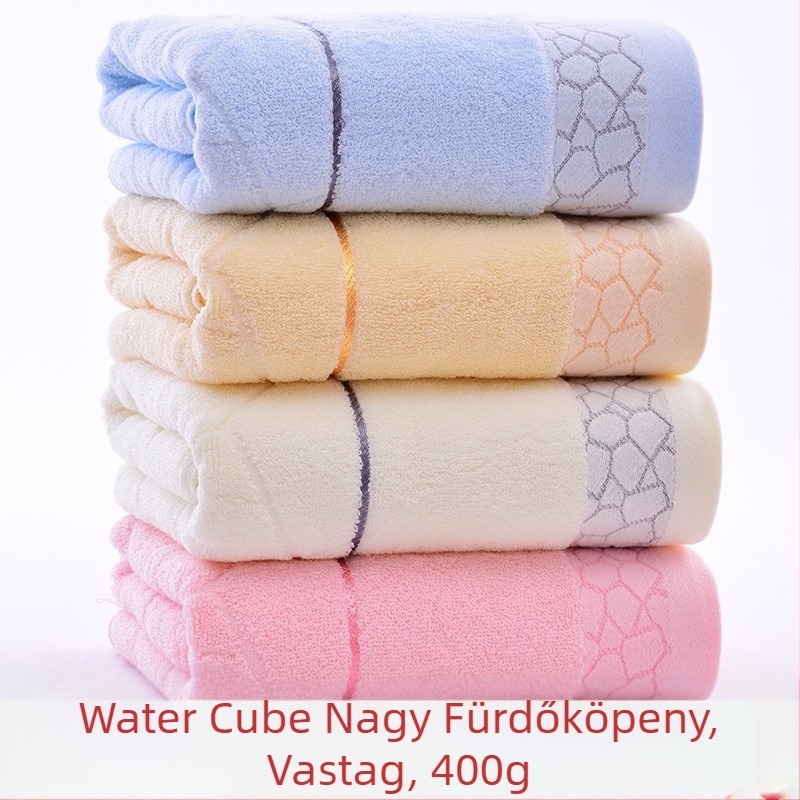 Pamut fürdőlepedő, vastag Jacquard szövet, 400–500 g, 32s fonal, testreszabás, hímzett logó