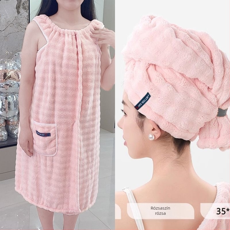Viselhető fürdőlepedő korall fleece anyagból, 330 g, univerzális használat