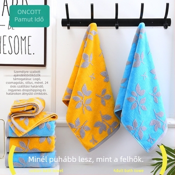 Otthoni törölközők 100% pamutból, Cut Velvet befejezés, gyenge csavarású szál, Cut Velvet Flower Branch sorozat, testreszabás elérhető