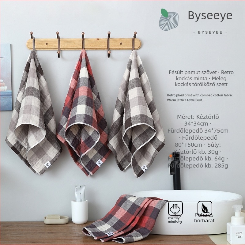 Baise Qianyi géz törölközőkészlet – puha, nedvszívó, színeződésmentes, 50–80 g törölközőnként, arc- és testtörölköző, újrahasználható