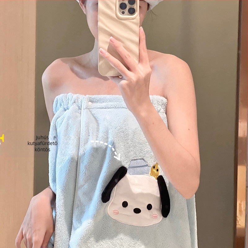 Korall plüss fürdőköpeny, 100% poliészter, őszi használatra, nőknek