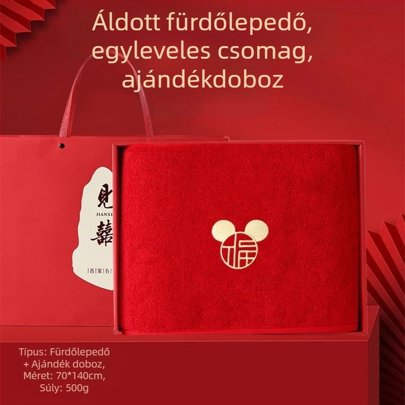 Pamut fürdőlepedő párnak, 4 darabos készlet, hímzett, Warp knitting, 350 g