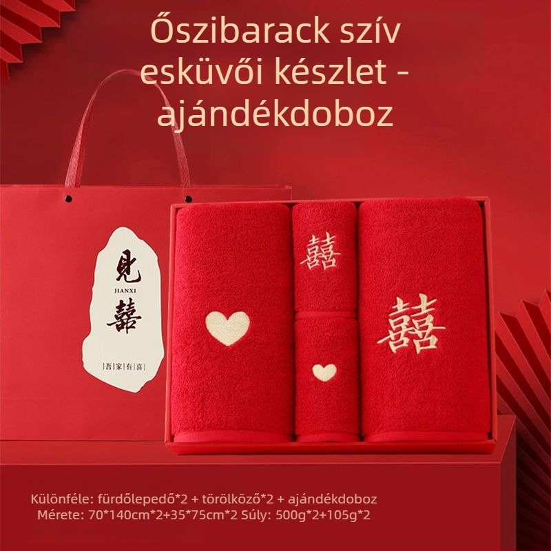 Pamut fürdőlepedő párnak, 4 darabos készlet, hímzett, Warp knitting, 350 g