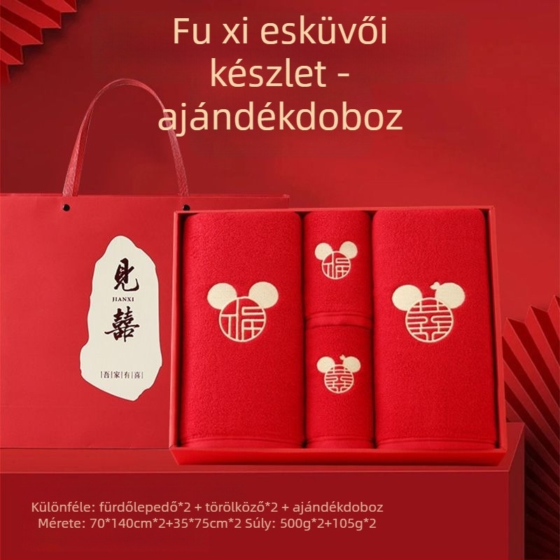 Pamut fürdőlepedő párnak, 4 darabos készlet, hímzett, Warp knitting, 350 g