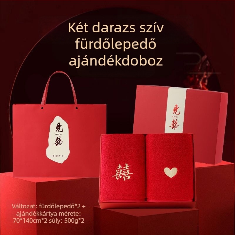 Pamut fürdőlepedő párnak, 4 darabos készlet, hímzett, Warp knitting, 350 g