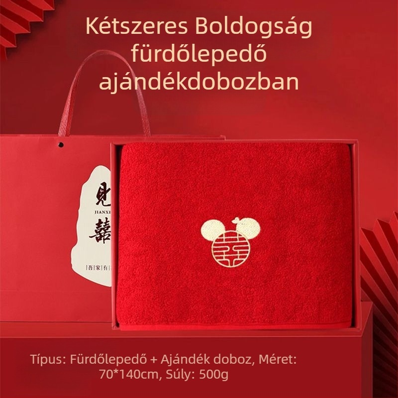 Pamut fürdőlepedő párnak, 4 darabos készlet, hímzett, Warp knitting, 350 g