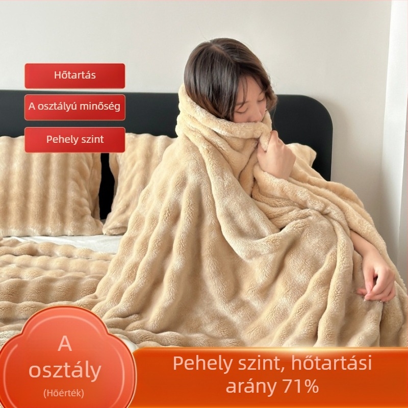Pamut-nitril keverék pléd, modern minimalist stílus, tömeg 300-499 g, egész éves használatra