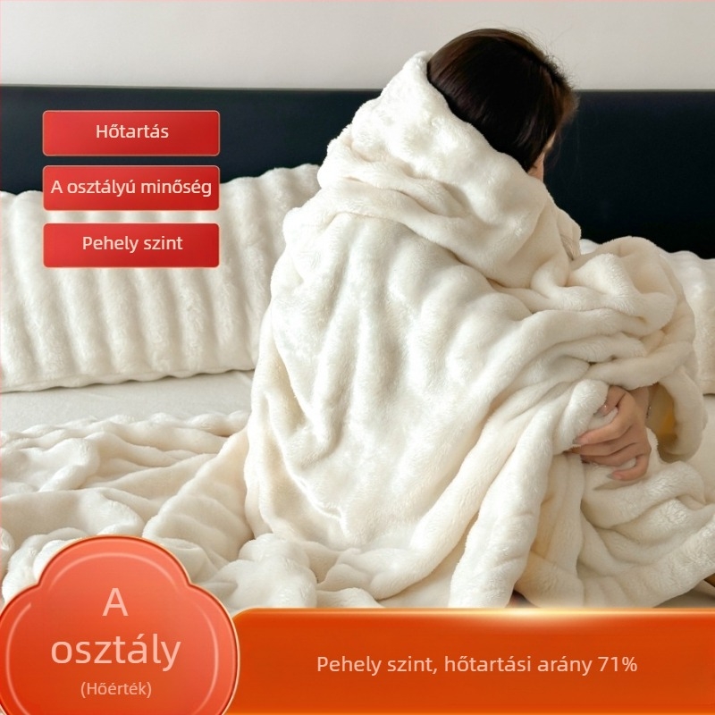 Pamut-nitril keverék pléd, modern minimalist stílus, tömeg 300-499 g, egész éves használatra