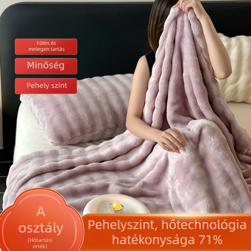 Pamut-nitril keverék pléd, modern minimalist stílus, tömeg 300-499 g, egész éves használatra
