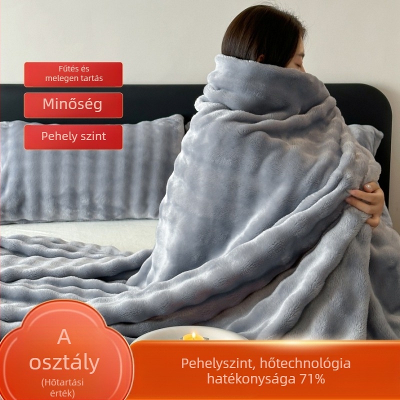 Pamut-nitril keverék pléd, modern minimalist stílus, tömeg 300-499 g, egész éves használatra