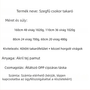 Virágos pléd: szegfű, gyöngyvirág és rózsa