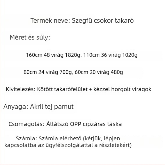 Virágos pléd: szegfű, gyöngyvirág és rózsa