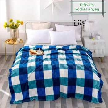 Star Dots flanel takaró kockás mintával, 800–1000 g, minden évszakra, minimalist stílus