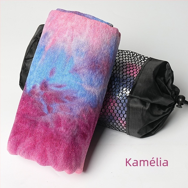 Tie-dye mintás, csúszásmentes mikroszálas jóga törölköző, 470 g