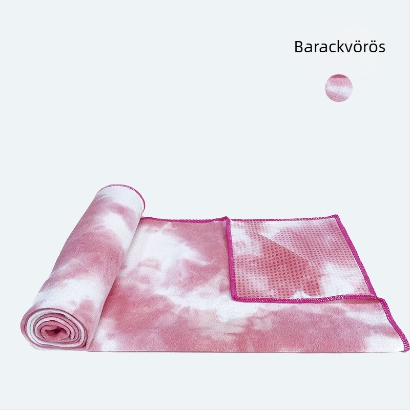 Tie-dye mintás, csúszásmentes mikroszálas jóga törölköző, 470 g