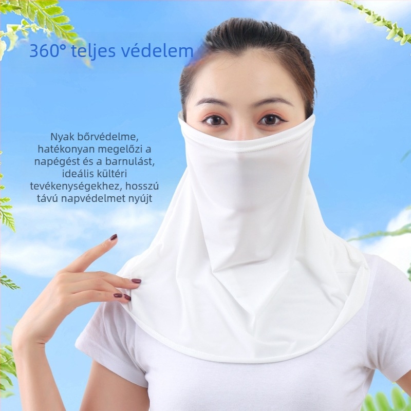 Kerékpáros maszk Ice Silk anyagból, fülkötős dizájn, nyakvédő, szabadtéri napvédelmi funkcióval, uniszex