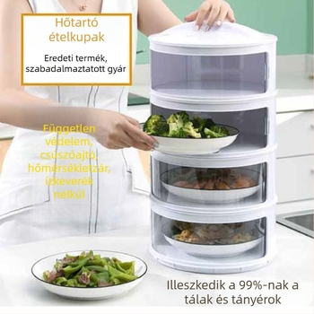 Műanyag többrétegű ételfedő a konyhához – hőmegőrzés, porvédett maradék tárolás