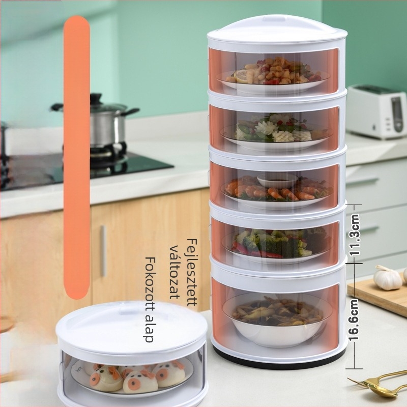 Műanyag többrétegű ételfedő a konyhához – hőmegőrzés, porvédett maradék tárolás