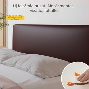 PU bőr éjjeliszekrényfedő elasztikus technológiájú szövettel, porvédő teljes lefedés, négy évszakos, mosás nélkül