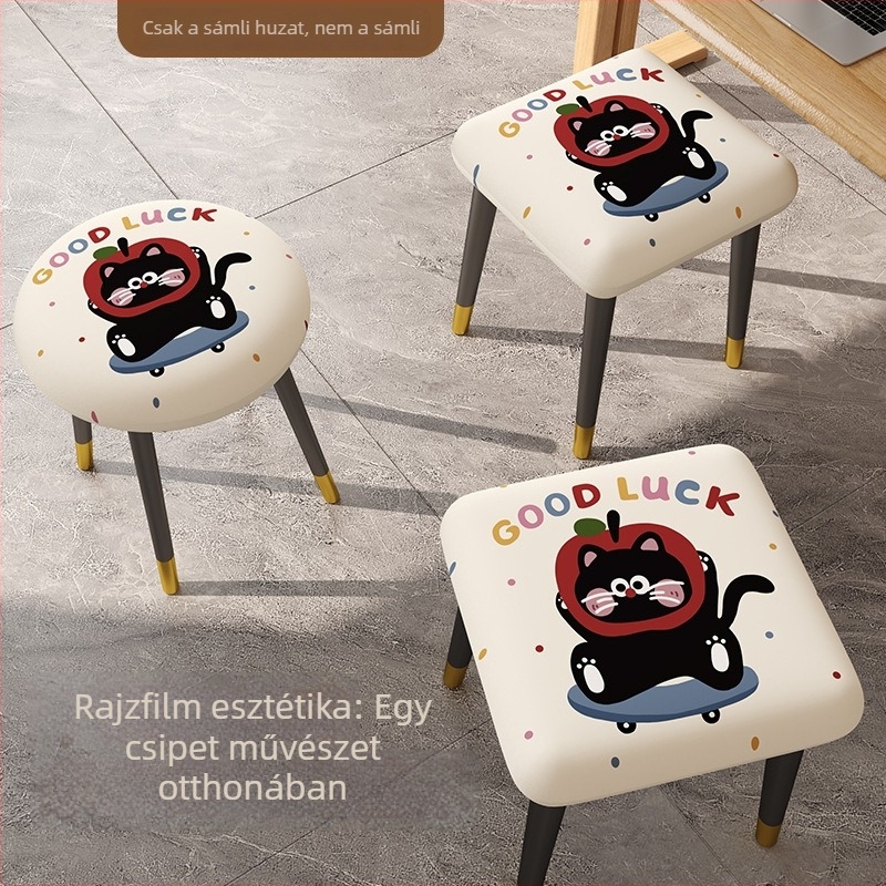 Rugalmas taburetfedél kis kerek és négyzet alakú taburetekhez, teljes körű porvédő.