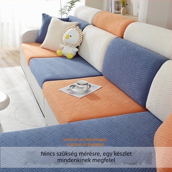 Szófavédő huzat – poliészter, vastagított elasztikus anyag, csúszásmentes, négy évszakos univerzális, teljes lefedettség