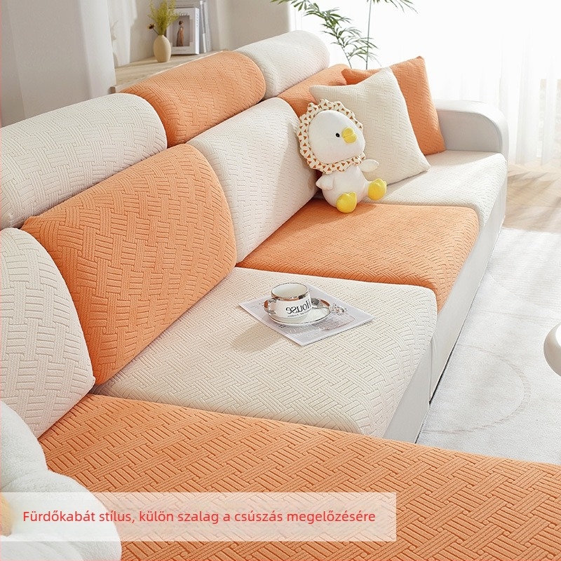 Szófavédő huzat – poliészter, vastagított elasztikus anyag, csúszásmentes, négy évszakos univerzális, teljes lefedettség