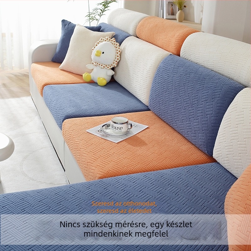 Szófavédő huzat – poliészter, vastagított elasztikus anyag, csúszásmentes, négy évszakos univerzális, teljes lefedettség