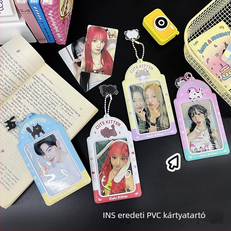 Kártyatartó PVC, átlátszó, rajzfilm stílusú, csillagos kreatív dizájn – Maca artist