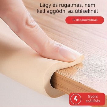 U-alakú habvédő szalag asztalhoz, öntapadós, üvegélek védelmére