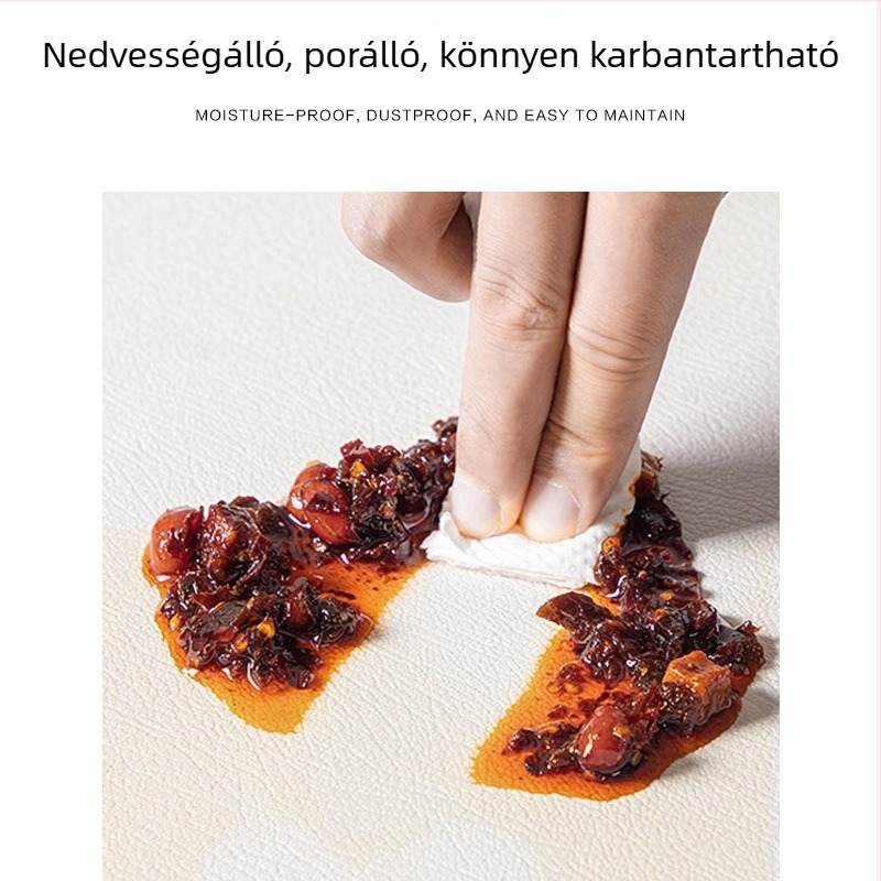 Oldalsó szekrényhez és TV-szekrényhez illő asztalterítő, hosszú téglalap alakú futó, víz- és olajálló, geometrikus mintával