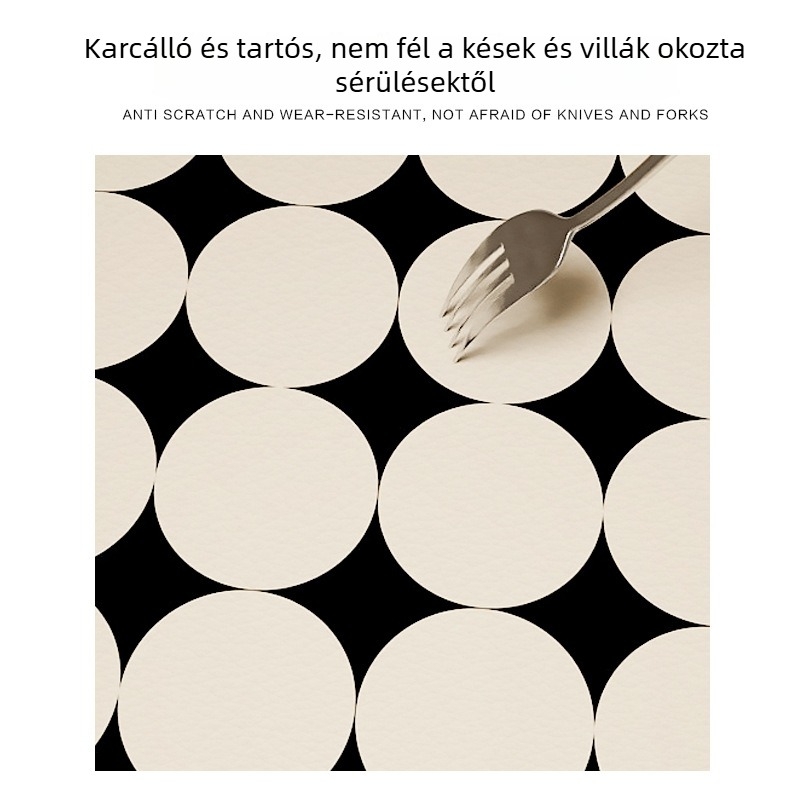 Oldalsó szekrényhez és TV-szekrényhez illő asztalterítő, hosszú téglalap alakú futó, víz- és olajálló, geometrikus mintával