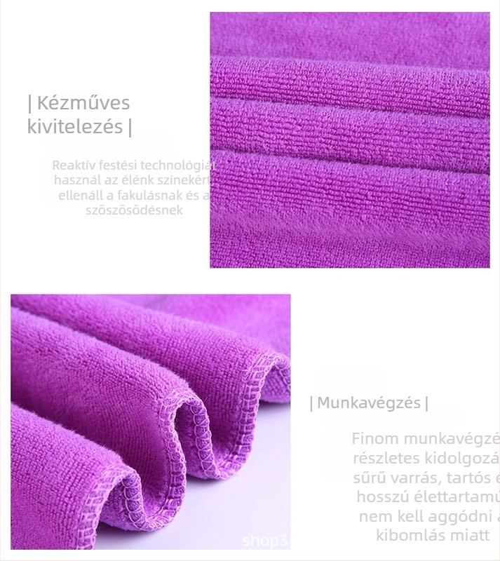 Mikroszálas törölköző – nagykereskedelmi, puha, kiváló nedvszívó, bolyhosodásmentes, logóval testre szabható