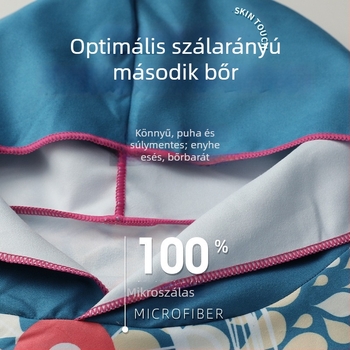 VOCOOL Kapucnis törölköző-köpeny – finom rostokból, 400–500 g, 150D, nyomtatott