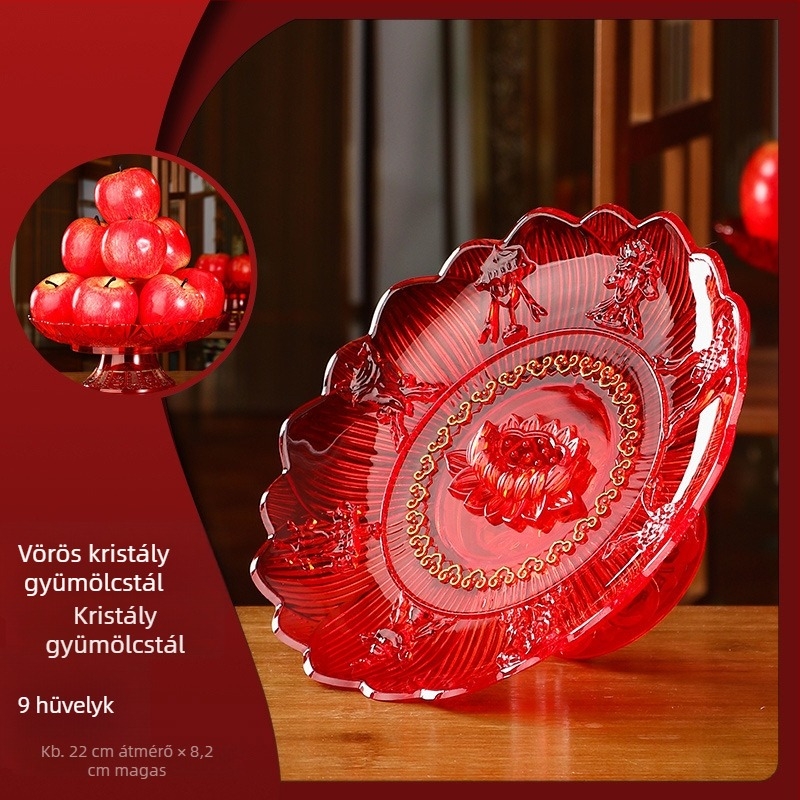 Műanyag gyümölcstál kínai stílusban Guanyin felajánláshoz, otthoni dekoráció, nem importált, nem ajándék.