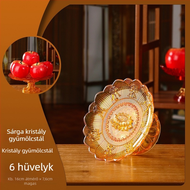 Műanyag gyümölcstál kínai stílusban Guanyin felajánláshoz, otthoni dekoráció, nem importált, nem ajándék.