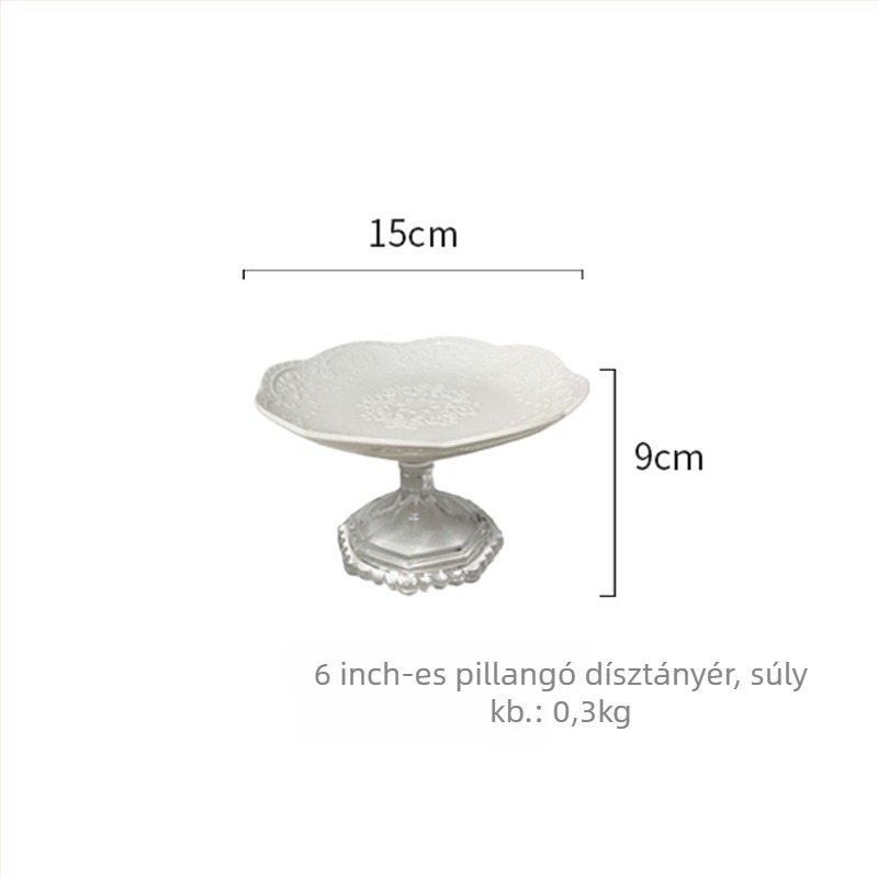 Tongfa kerámia tányér, szabálytalan alak, több mintázat