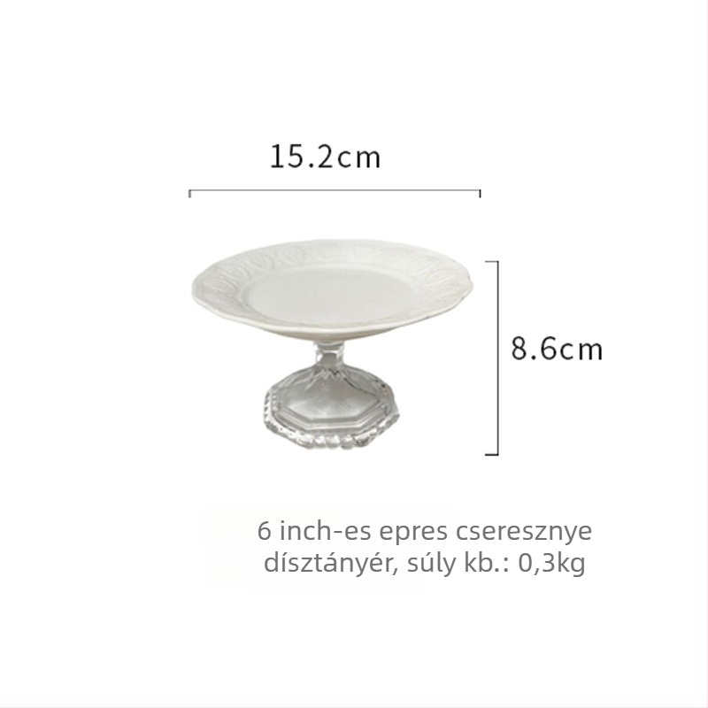 Tongfa kerámia tányér, szabálytalan alak, több mintázat