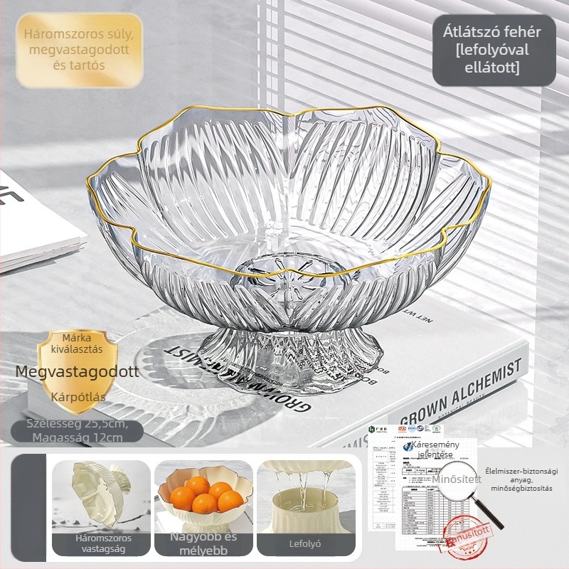 Youjin műanyag lábon álló gyümölcstál – light luxury retro stílus, gyümölcs tál a nappali asztalhoz