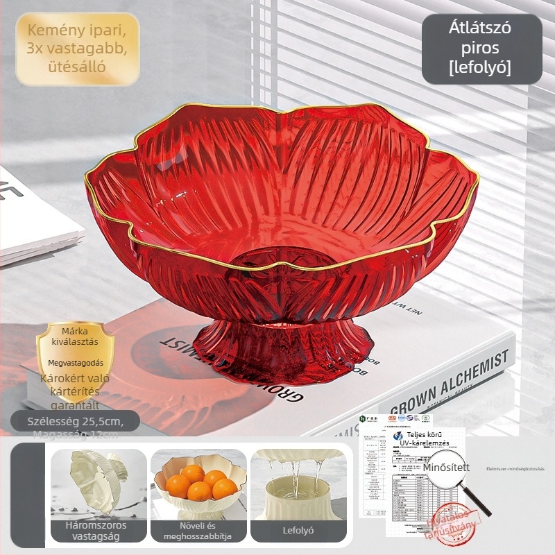 Youjin műanyag lábon álló gyümölcstál – light luxury retro stílus, gyümölcs tál a nappali asztalhoz