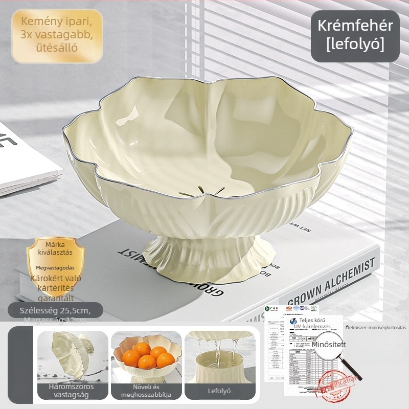 Youjin műanyag lábon álló gyümölcstál – light luxury retro stílus, gyümölcs tál a nappali asztalhoz