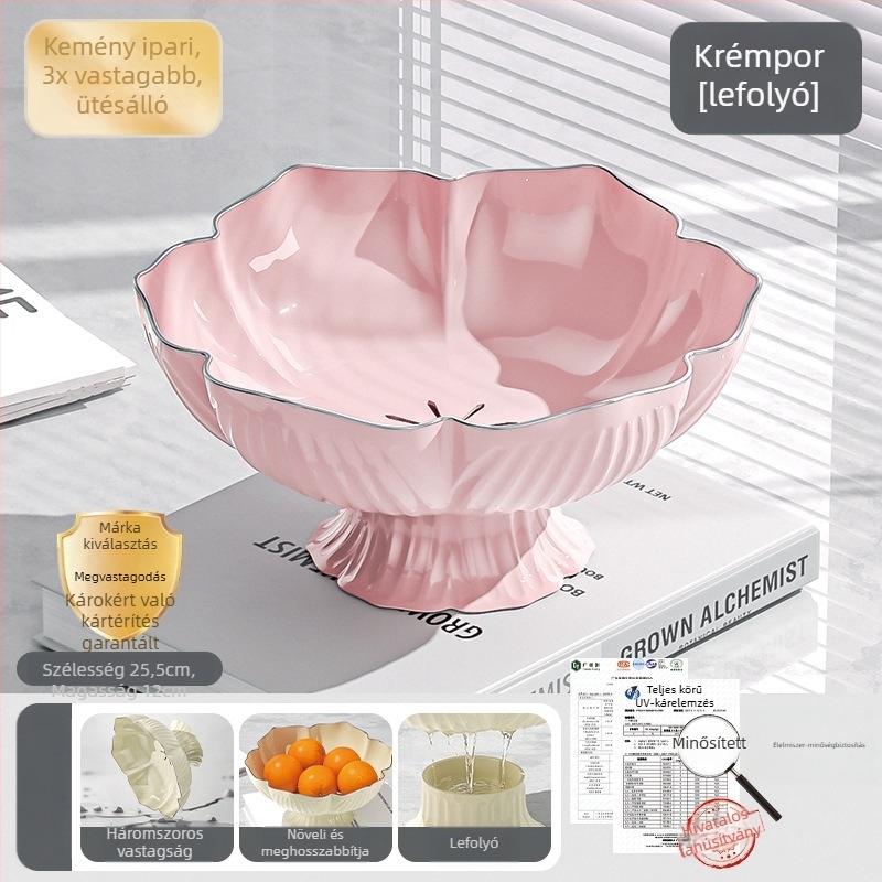 Youjin műanyag lábon álló gyümölcstál – light luxury retro stílus, gyümölcs tál a nappali asztalhoz