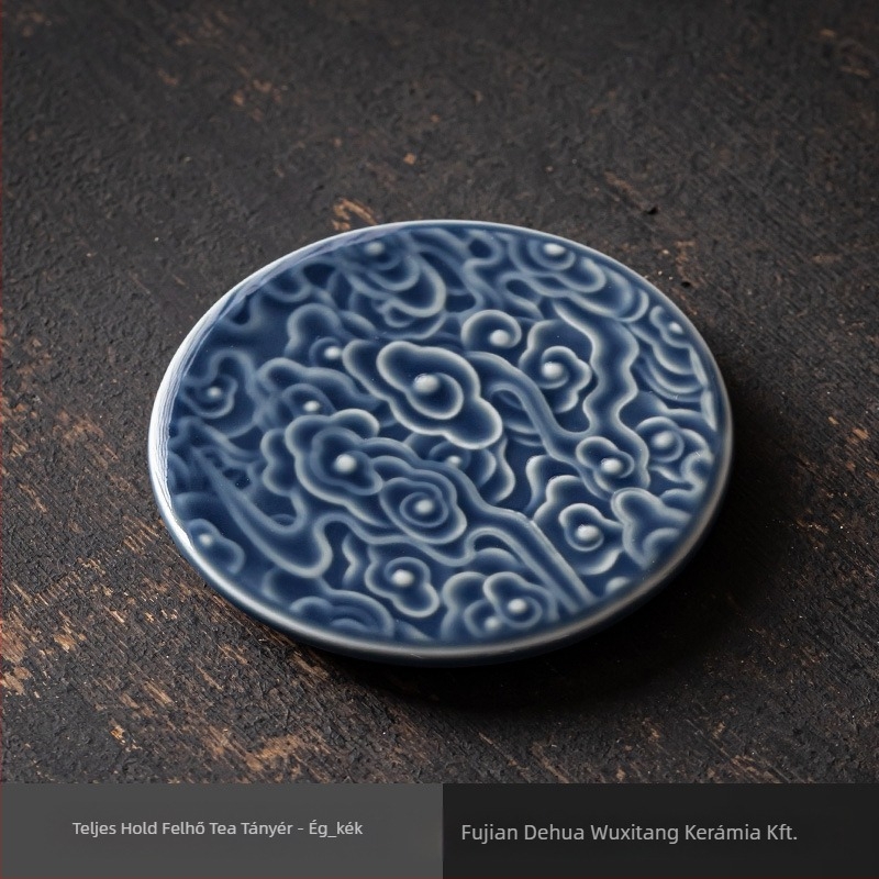 Porcelán gyümölcstál — Wuxitang, kínai egyszerűség, fényűző retro stílus, termékkód: Full Moon Auspicious Clouds Saucer