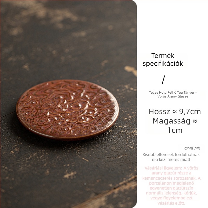 Porcelán gyümölcstál — Wuxitang, kínai egyszerűség, fényűző retro stílus, termékkód: Full Moon Auspicious Clouds Saucer