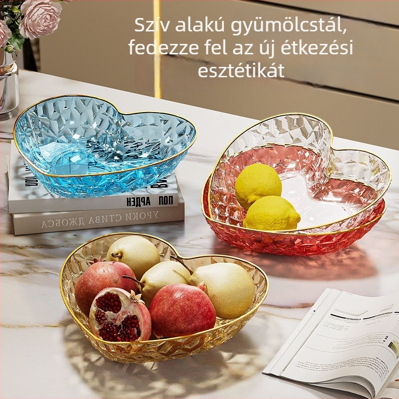 Műanyag gyümölcs tál, könnyed luxus stílus, egyszerű dizájn, 2025 megjelenés