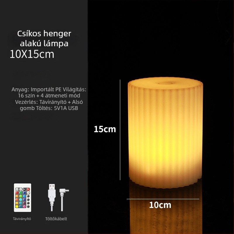 RGB dekoratív viráglámpa asztali lámpa bár/KTV hangulatához – váza alakú lámpa, modell XC-297, 5V, anyag: műanyag, stílus: modern minimalist, gyártás rajzok szerint.