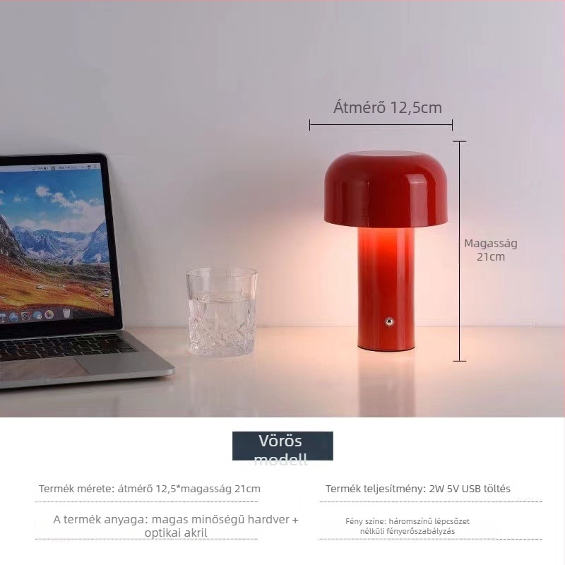 Aoda Lighting gomba alakú asztali lámpa – nordic stílus, EU CE tanúsítvány, éjszakai fény, környezeti fény, díszítő elemek