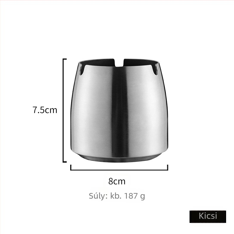 Rozsdamentes acél hamutartó logó nyomtatással és testreszabással, dekoratív bárkiegészítő, modern minimalista lux stílus