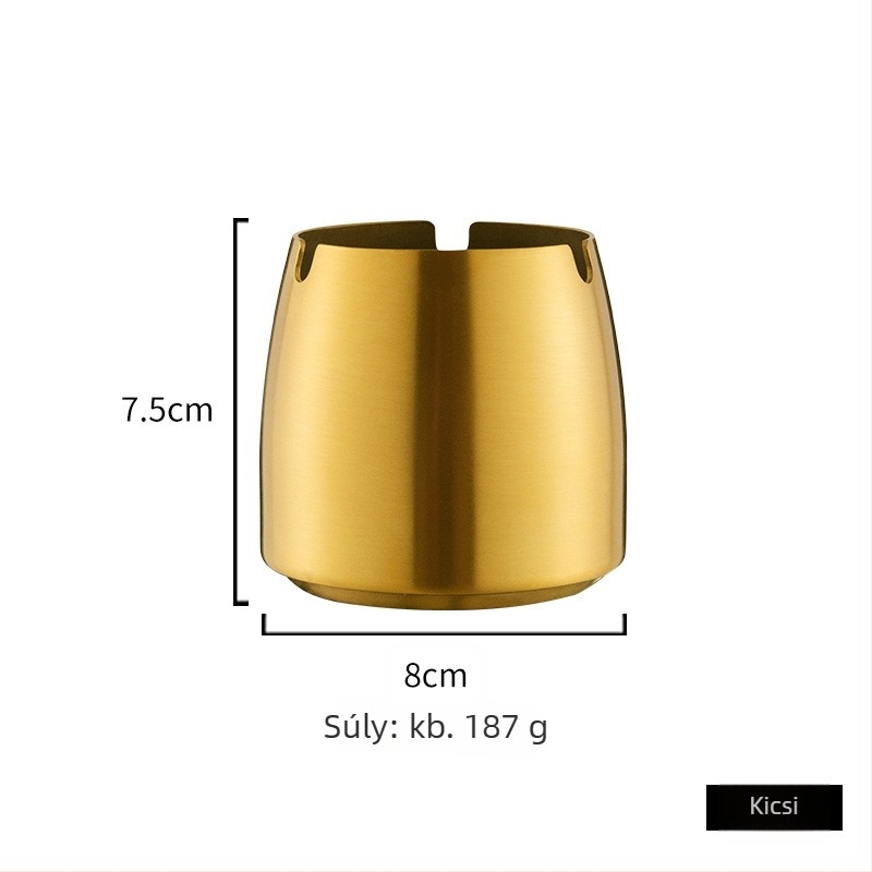 Rozsdamentes acél hamutartó logó nyomtatással és testreszabással, dekoratív bárkiegészítő, modern minimalista lux stílus