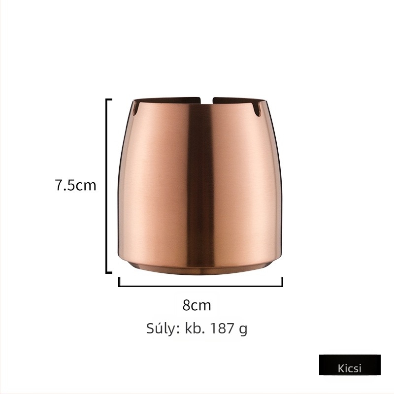 Rozsdamentes acél hamutartó logó nyomtatással és testreszabással, dekoratív bárkiegészítő, modern minimalista lux stílus